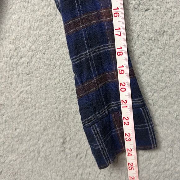 Thakoon Addiction Flannel Side Tie Dress Plaid Blue Tones Size 12 Designer - Picture 8 of 11